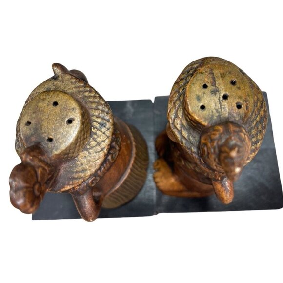 Vintage TIKI Man and Woman Salt Pepper Shaker Set - Made in USA. No Stoppers - Picture 7 of 9